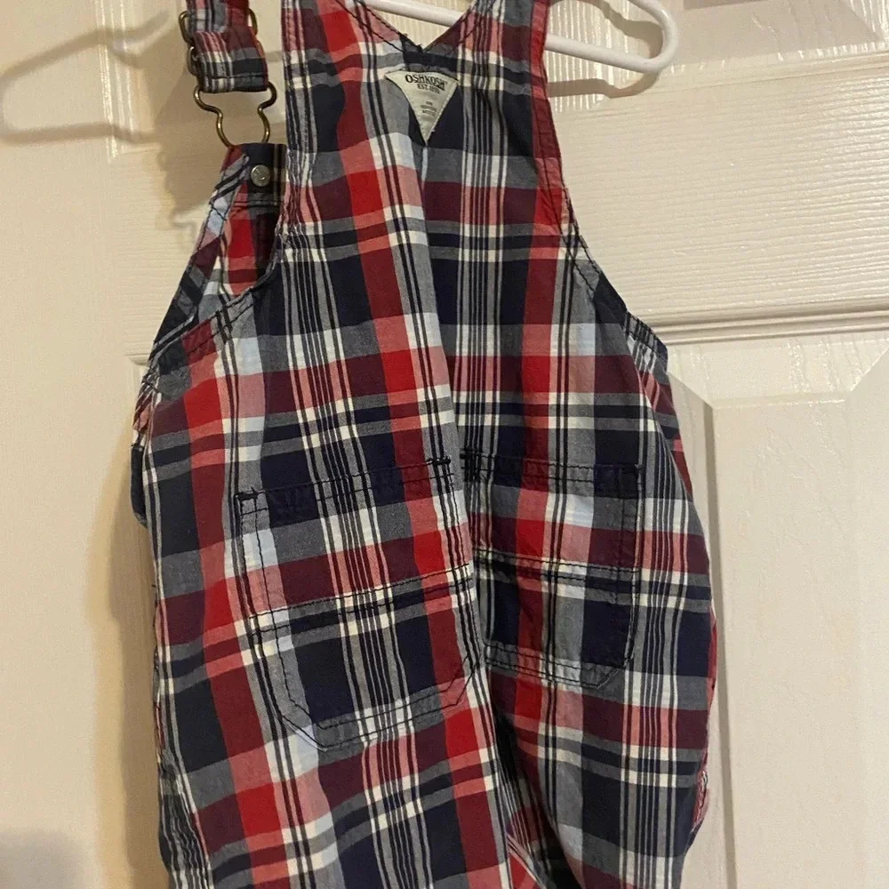 Oshkosh B’Gosh Plaid Shortalls